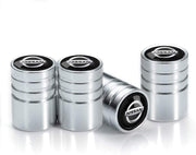 Logo Chrome Tire Valve Caps (4 pcs)