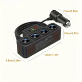 4-in-1 Car Charger - USB & PD Fast Charge, Multi-Device Simultaneous Charging Adapter