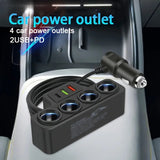 4-in-1 Car Charger - USB & PD Fast Charge, Multi-Device Simultaneous Charging Adapter