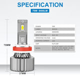 ND 70W LED Headlight Bulbs (2pcs)